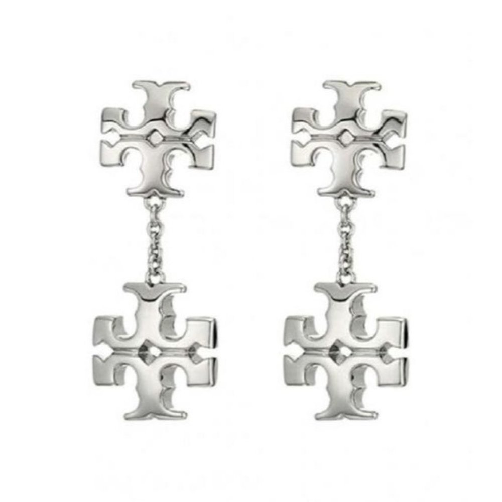 Tory Burch Silver Kira Linear Earrings